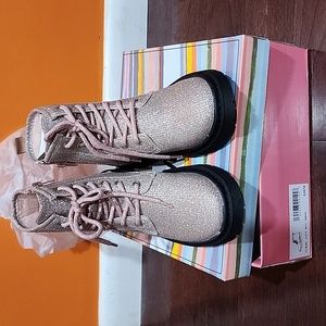Girl's Glittery Pink Boots - Brand New Size 3